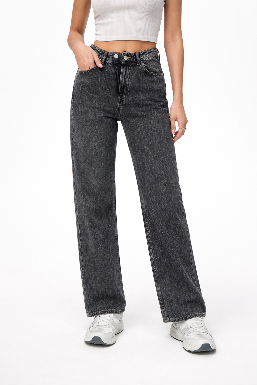 Obsidian Wide-Leg Jeans-UNISEX