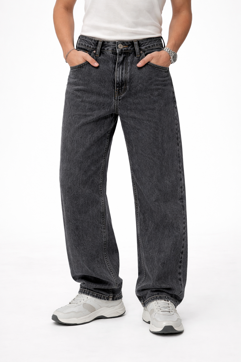 Obsidian Wide-Leg Jeans-UNISEX