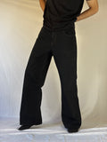 Core Black Straight-Wide Denim