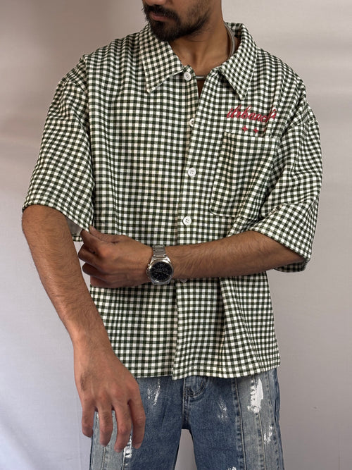 BOX FIT Alpine Check Resort Shirt-EXCLUSIVE