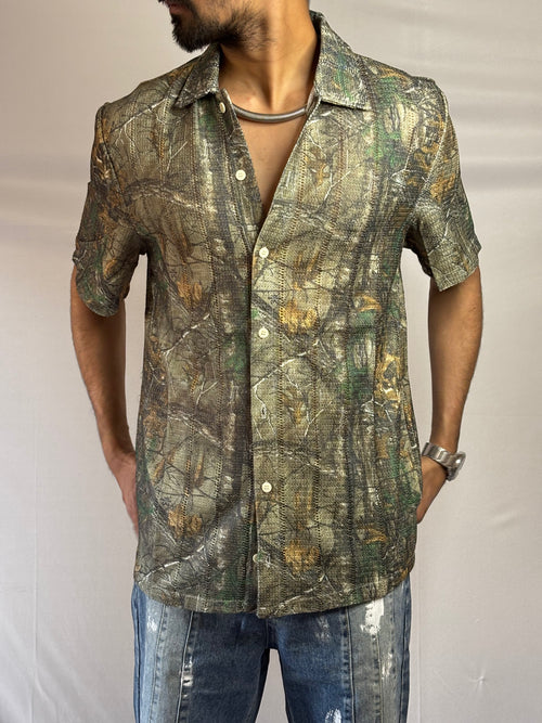 Camo Crochet Summer Shirt - EXCLUSIVE