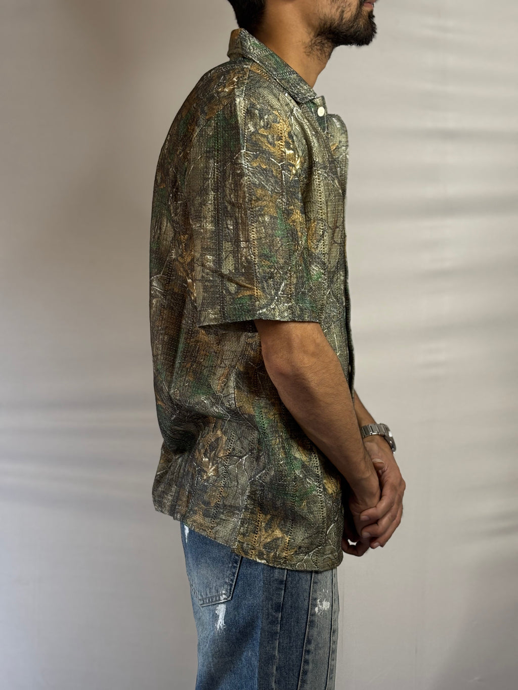 Camo Crochet Summer Shirt - EXCLUSIVE