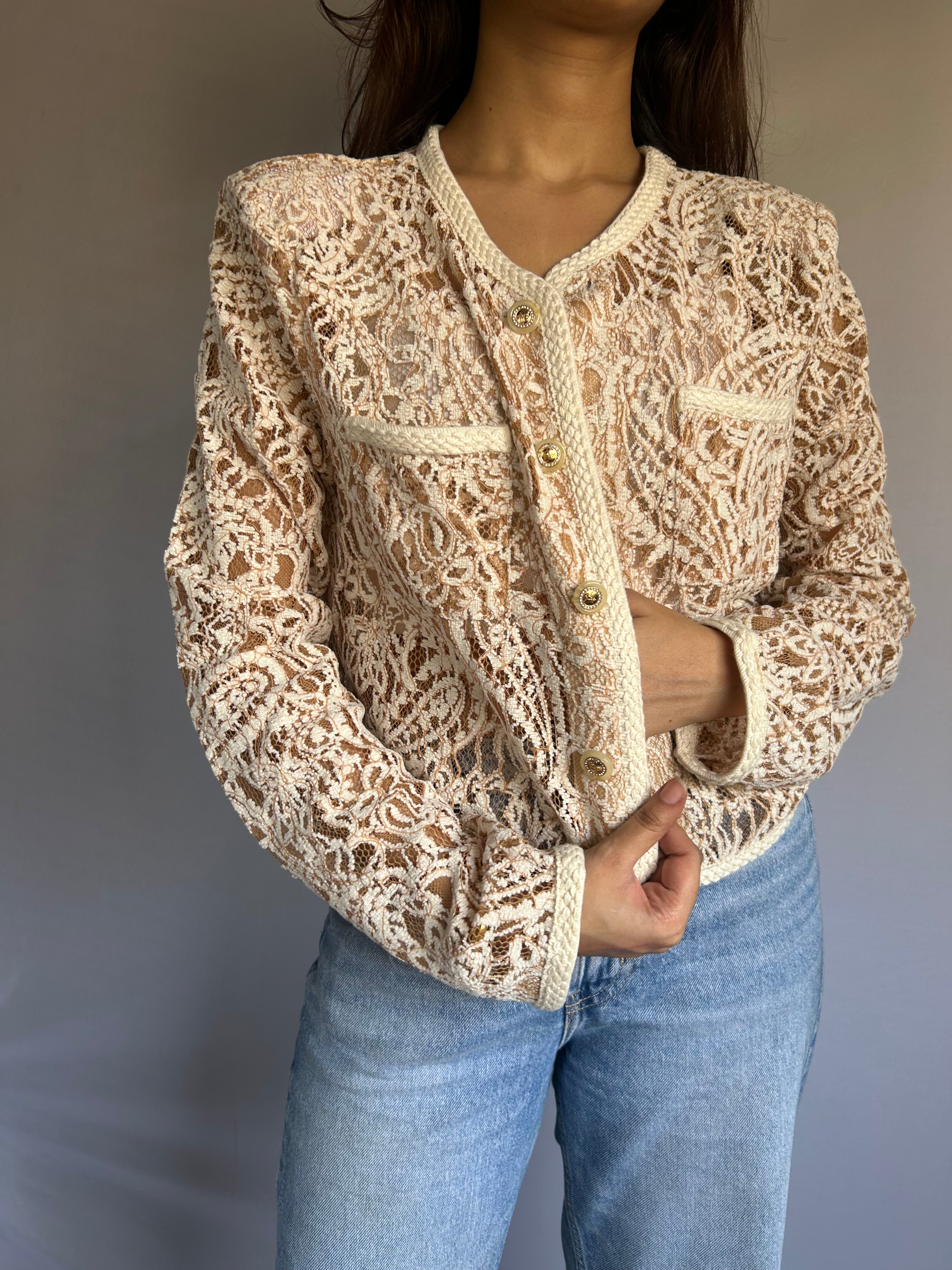 Korean style paisley Lace jacket