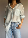 Bow printed Sheer Shirt