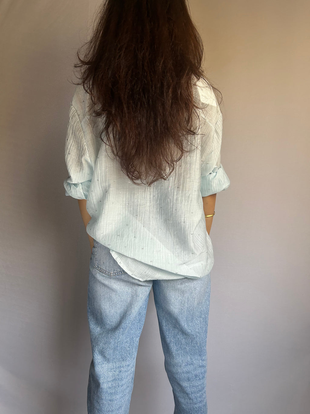 Bow printed Sheer Shirt