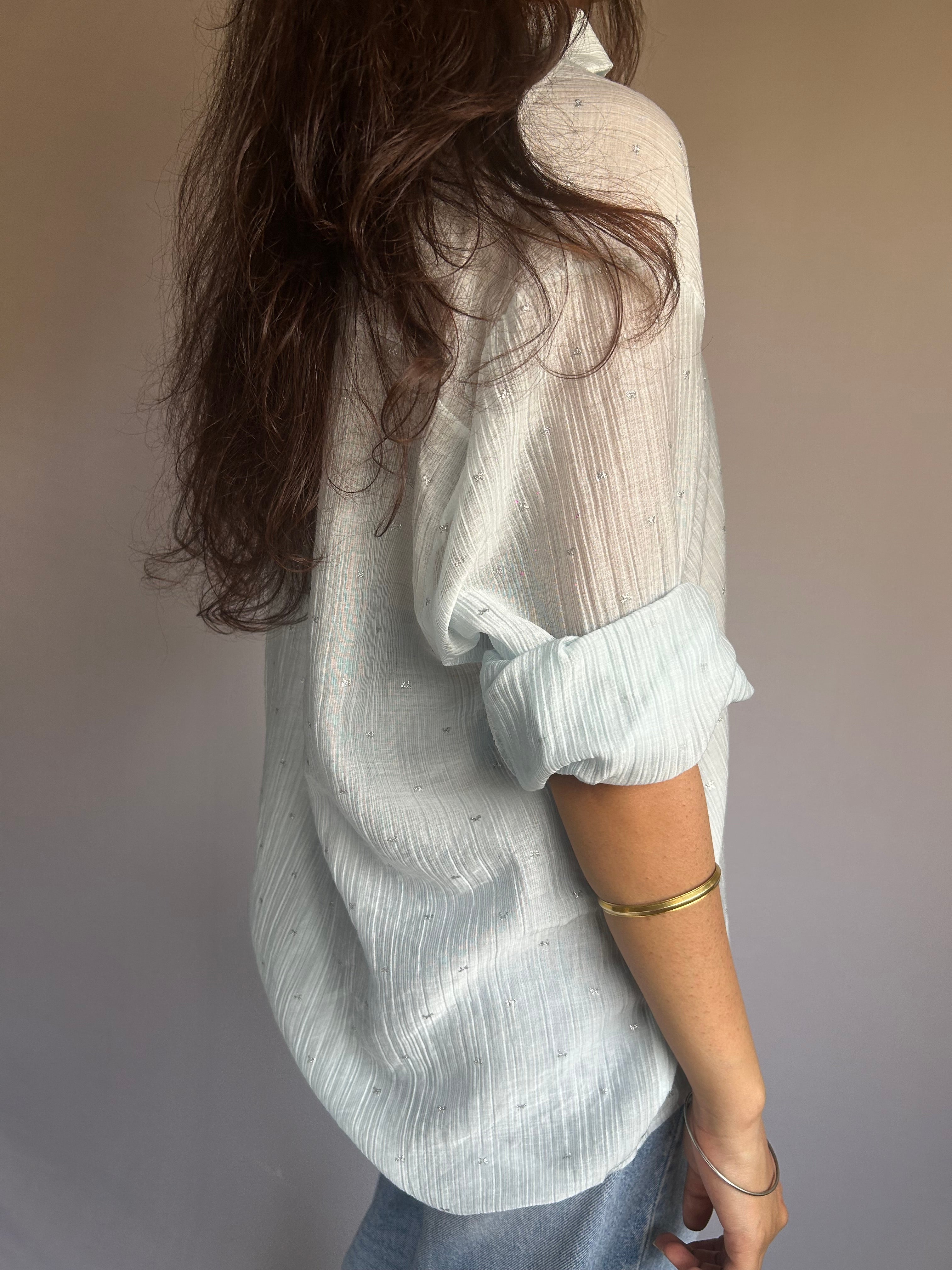 Bow printed Sheer Shirt