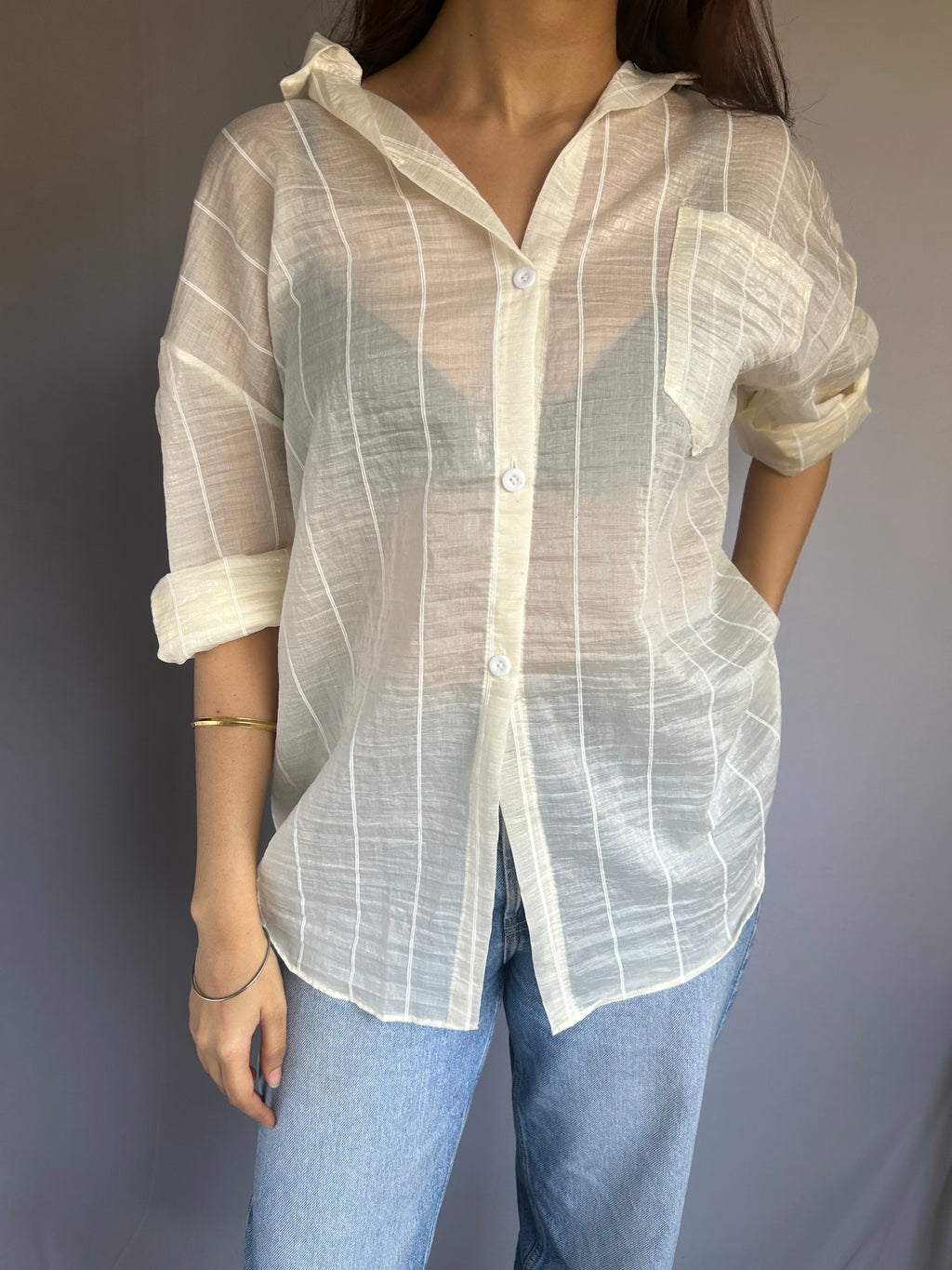Pale Citrus Relaxed Shirt Summer