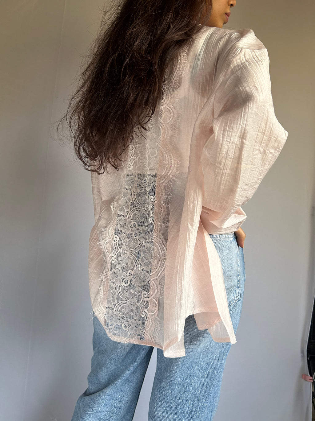 Lace Back Sheer