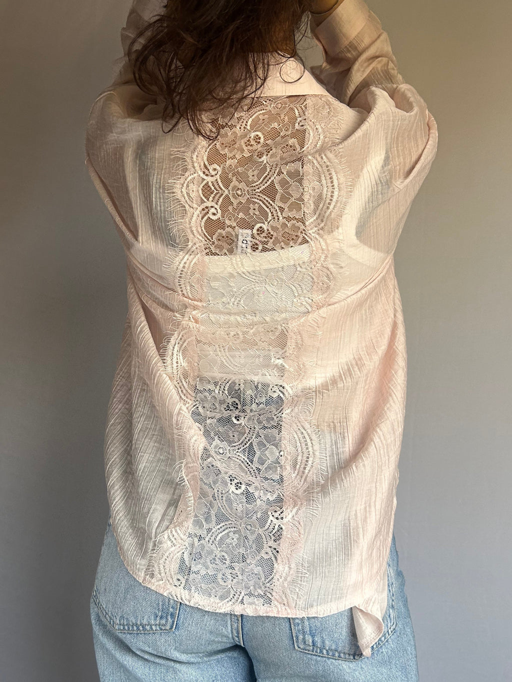 Lace Back Sheer