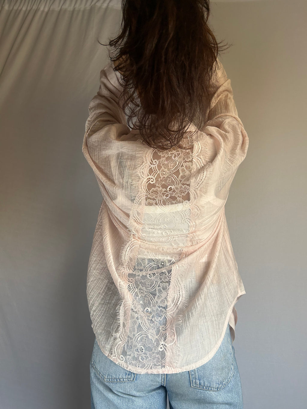 Lace Back Sheer