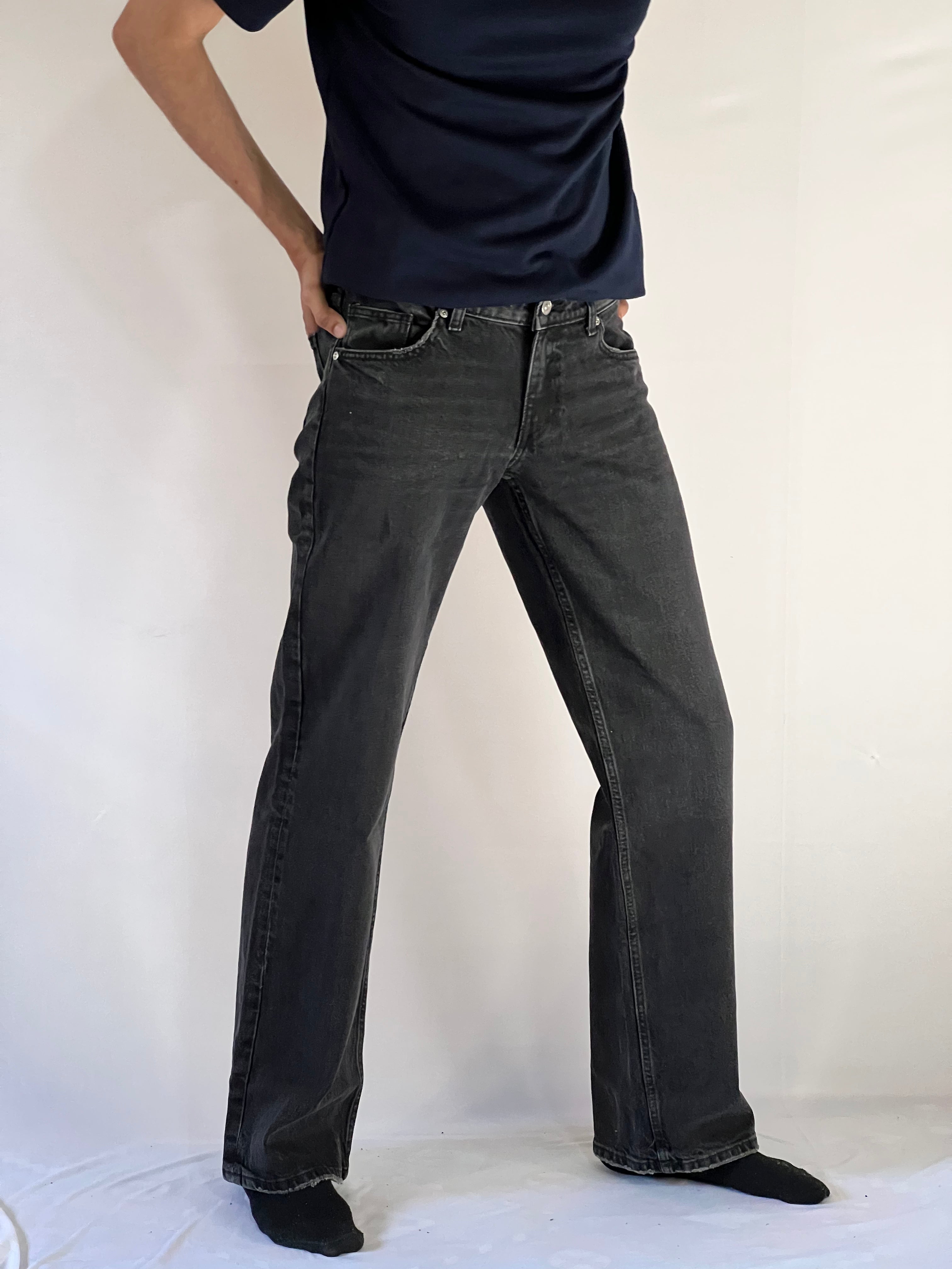 Graphite Straight-Leg Denim