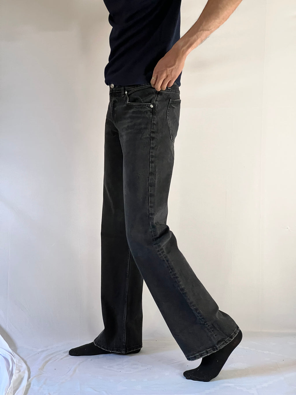 Graphite Straight-Leg Denim
