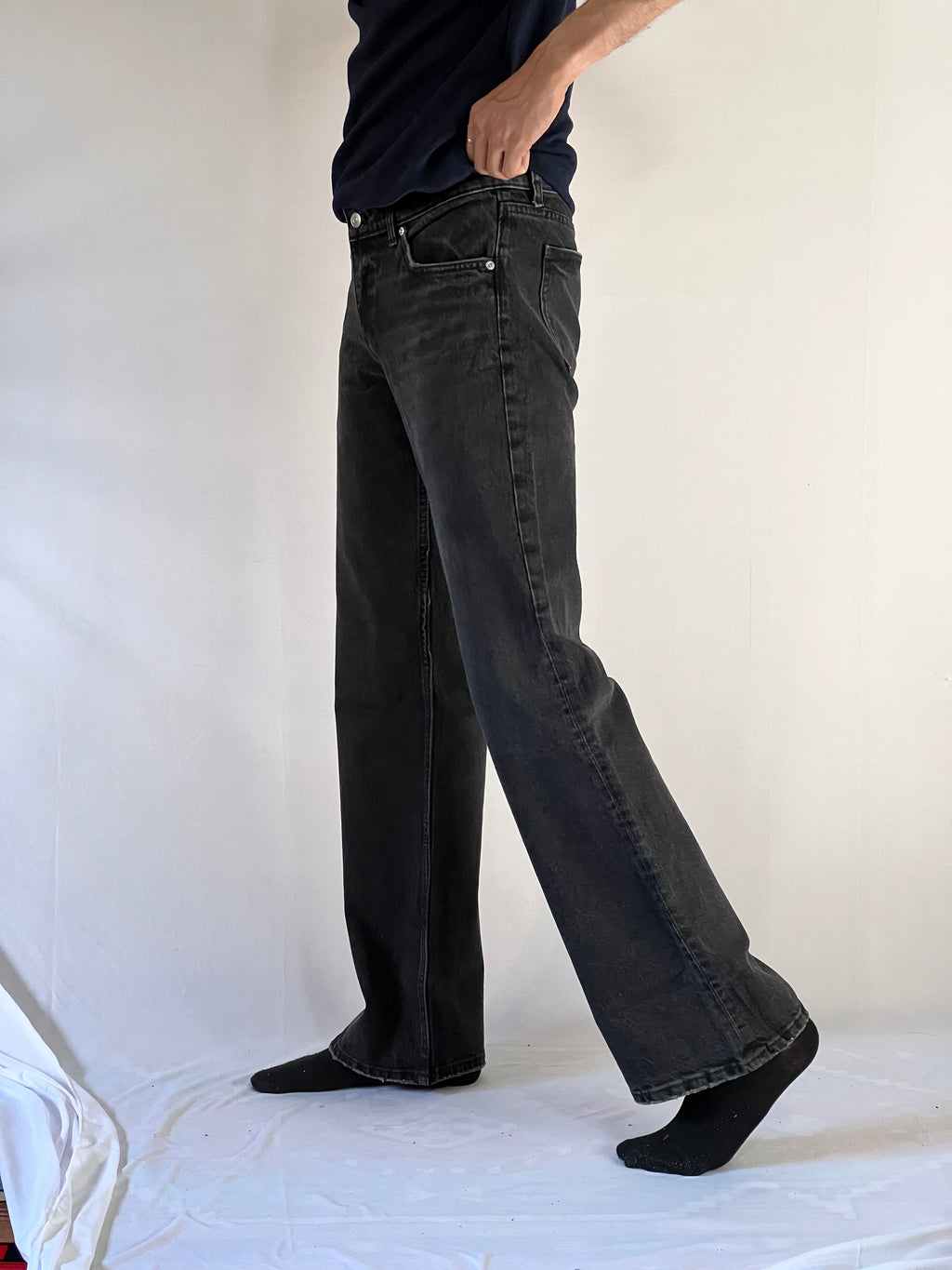 Graphite Straight-Leg Denim