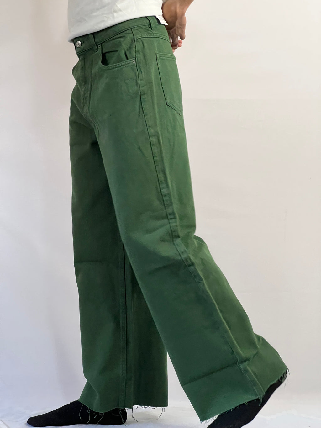 Vintage Forest Wide-Leg Denim