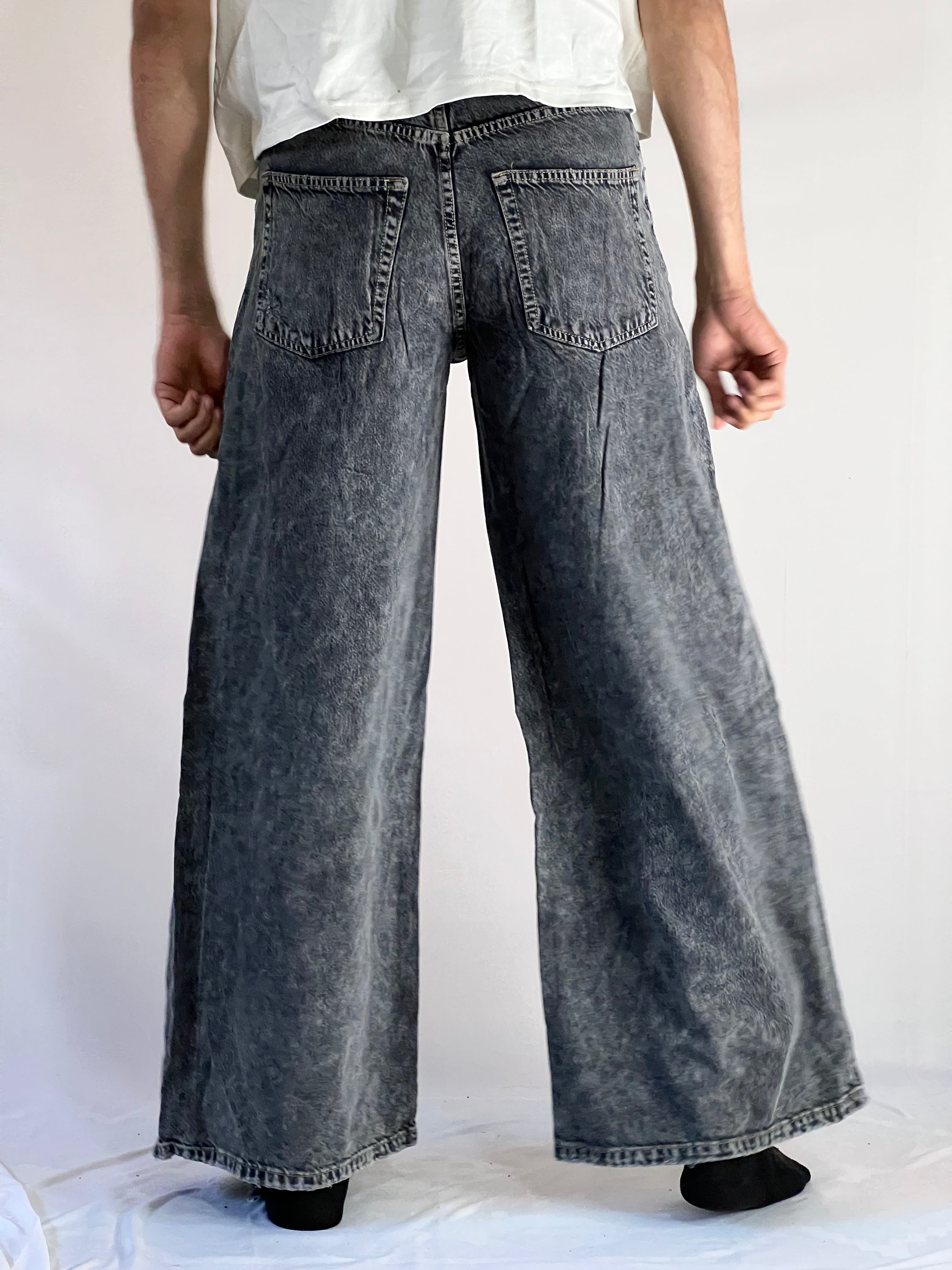 Vintage Acid Wash Wide Jeans